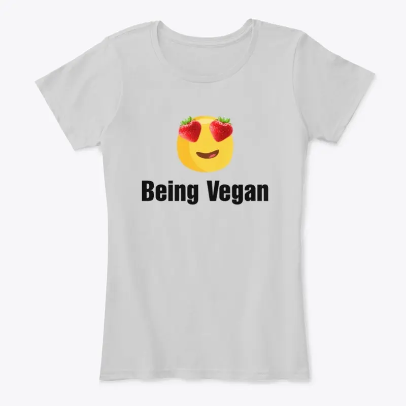 Love Being Vegan omen's Tee Blk